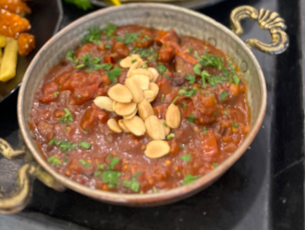 قلاية بندورة (لحم غنم)